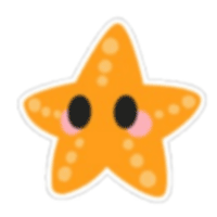 Starfish Sticker  - Rare from Pets Plus Sticker Pack